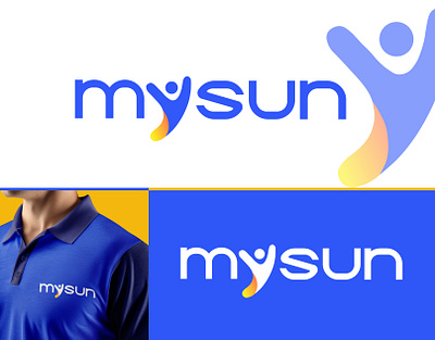 Logo for Mysun blue branding clothing creative design design graphic design icon logo illustration logo logo design mdrahat467 mysun y logo yellow