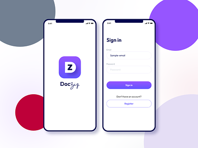 DocZig - Online Document Signature App app branding design logo mobile ui