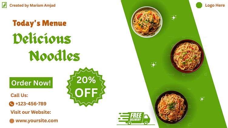 Food Poster Template Design by Mariam Amjad on Dribbble