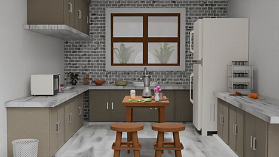 3D Kitchen_Blender 3d animation animation blender graphic design kitchen trend