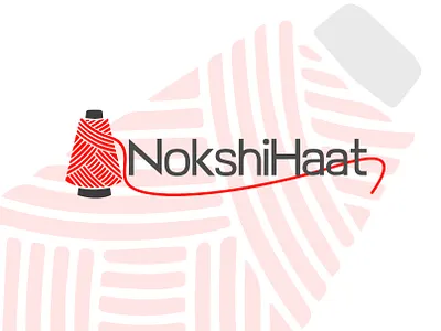 Logo for Handicraft Brand NokshiHaat bangla branding creative design design graphic design illustration logo logo design mdrahat467 nokshi suta thread tradition