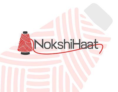 Logo for Handicraft Brand NokshiHaat bangla branding creative design design graphic design illustration logo logo design mdrahat467 nokshi suta thread tradition