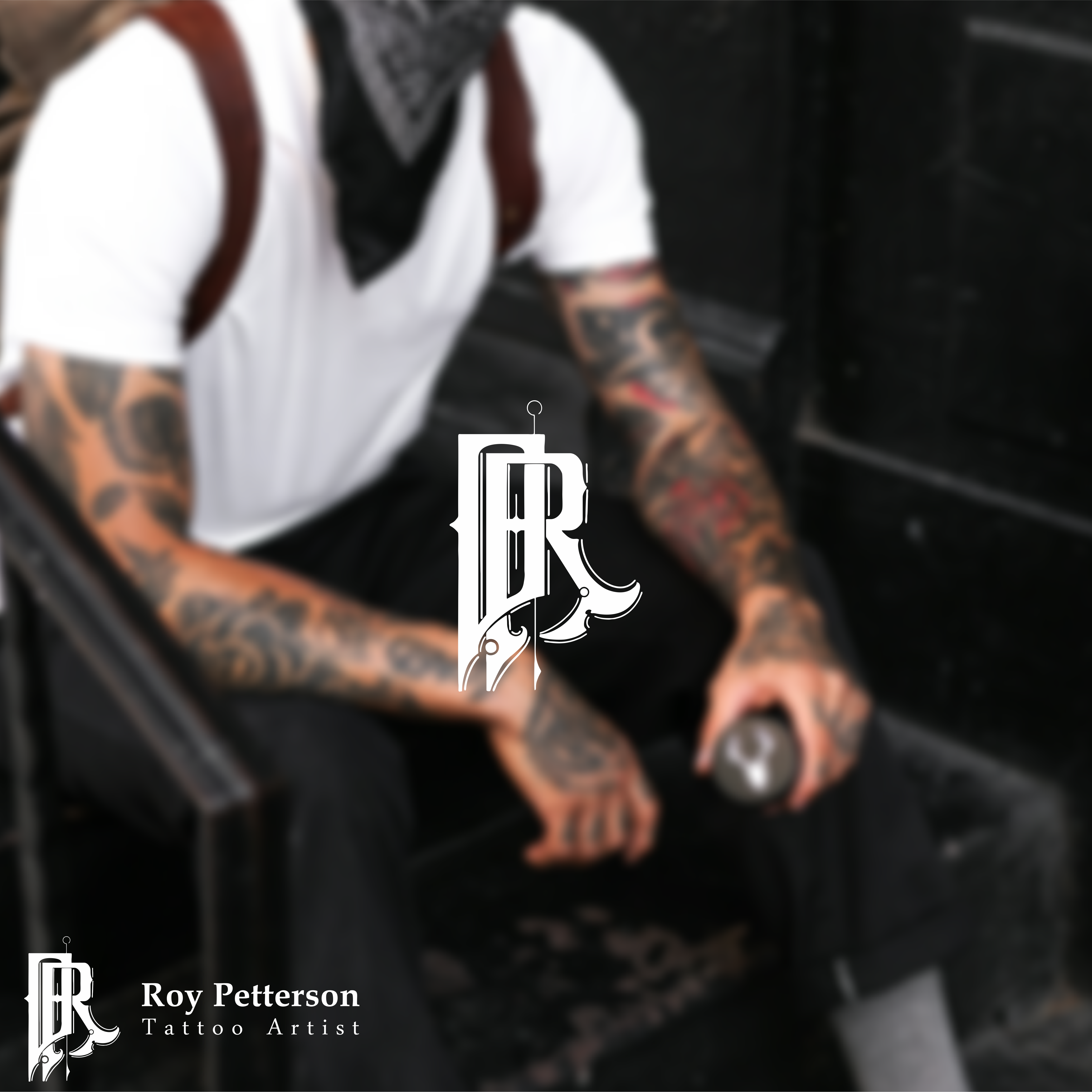 Roy Petterson Tattoo Artist Logo branding design gothiclogo graphic design illustration logo tattoo tattoologo typography vector