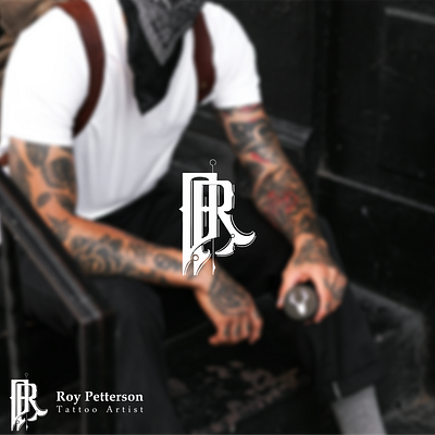 Roy Petterson Tattoo Artist Logo branding design gothiclogo graphic design illustration logo tattoo tattoologo typography vector