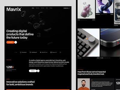 Mavrix® agency agency design branding website creative agency landing page marketing landing page marketing website ui uiux web web design website website design