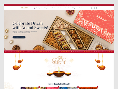 Anand Sweets – Festive Website Design aboutus aboxagency anand sweets festive gifting savourites sweets ui ux webdesign