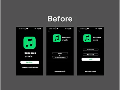 Redesign UI | Basscares Music branding motion graphics ui