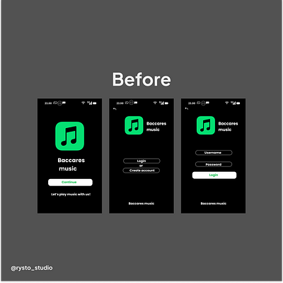 Redesign UI | Basscares Music branding motion graphics ui