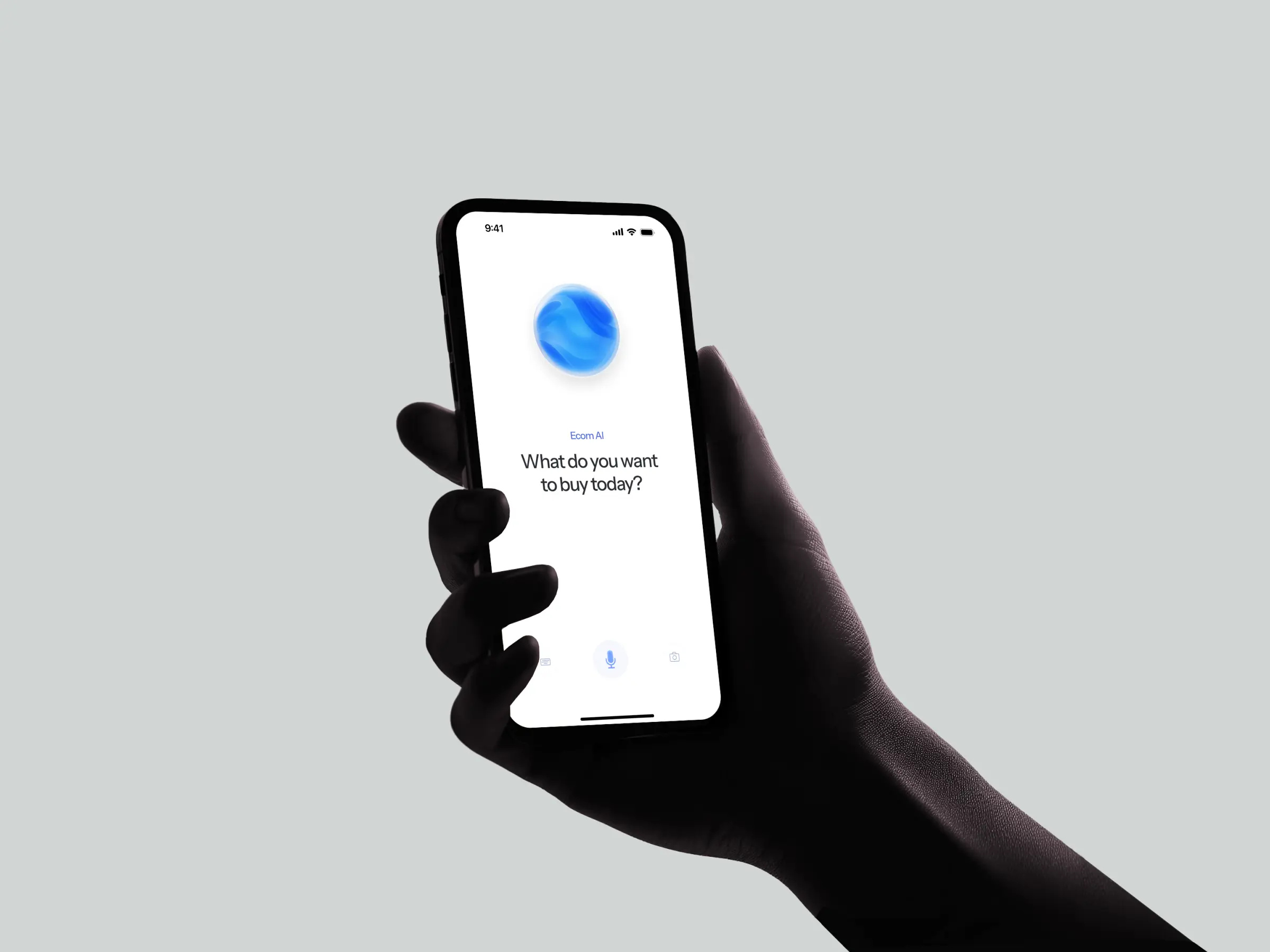 Ecom AI - Mobile App Exploration UI UX Design ai ai app ai assistant app ai design ai experience design ai orb artificial intelligence branding chatbot clean design deep learning machine learning machinelearning mobile app saas ui ui design ui ux design