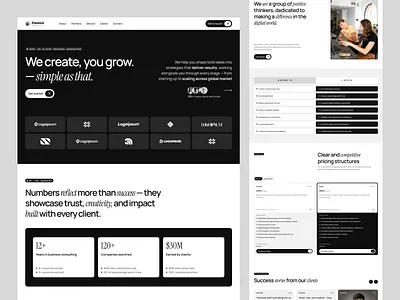 Creative Agency Website Design agency creative creative agency dark homepage minimal web webdesign website website design