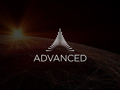 Letter A & Sun Logo Design emblem logo