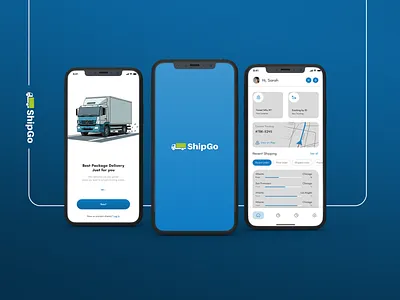 ShipGo - Delivery Service App UI branddesign branding deliveryapp design fastdelivery figma mobileapp modernapp moderndesign sleekdesign uber ui uiux userinterface ux webapp website