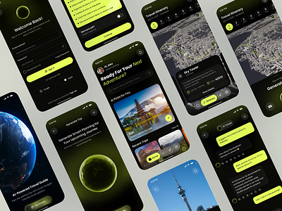 AI Travel App UI – Smart Itinerary, Route Planner & Trip Guide ai ai app ai travel planner app design mobile mobile app smart itinerary app travel app