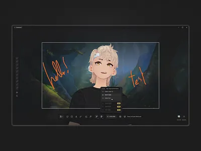 Hyper Desktop Vtube App - Streaming UI broadcasting dark theme dashboard design desktop app gaming app gaming dashboard gaming design gaming platform gaming software gaming website stream interface stream ui stream video streaming streaming dashboard streaming platform streaming software video editor vtube vtubing