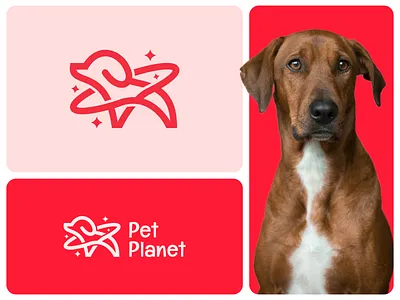 Pet Planet Logo animal logo cute logo dog logo dog lover pet logo pet lover planet logo puppy