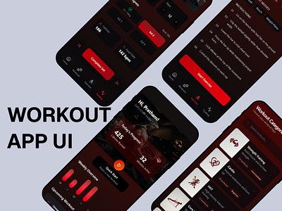 Workout Mobile App UI Design - Day 41 of DailyUI app design app ui app ui design branding dailyui design figma mobile mobile app ui ui ui design ui ux workout app workout app design workout ui