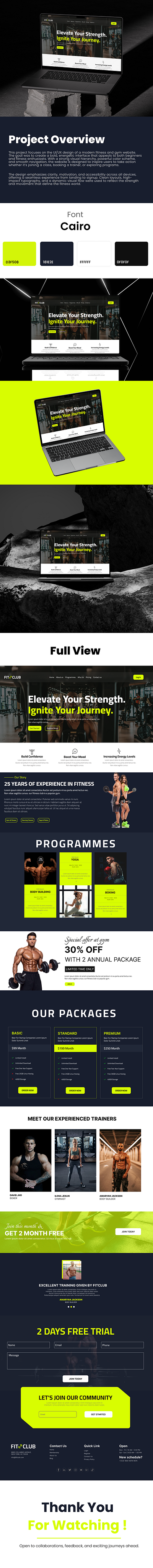 FIT CLUB Website UX UI Design adobe xd app branding design figma graphic design illustration logo typography ui user experience user interface ux vector