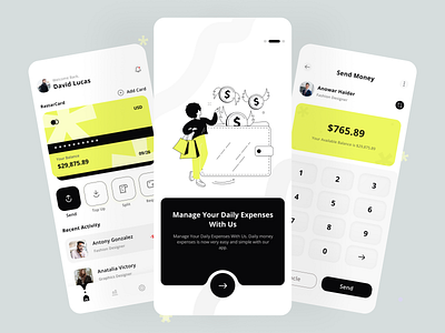 Money Manager App app app ui banking app branding colorful ui design dribbble shot fintac app mobile app mobile ui modern ui money management app money management ui newest design personal finance app popular trendy ui ui uiux ux