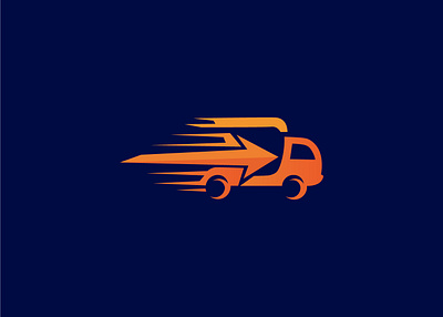 Orange delivery truck logo beat logo best logo brand identity branding delivery illustration logo logos shipping speed truck vehicle