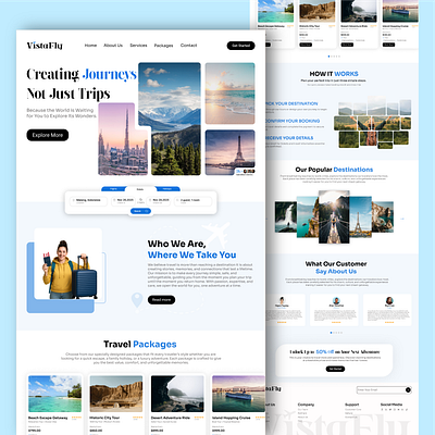 VistaFly Landing page UI UX design adobe xd app branding design figma graphic design illustration logo ui vector