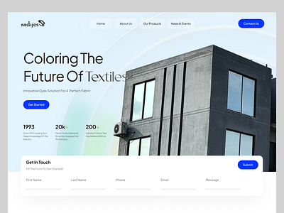 Textile Web Design animation app design branding graphic design hero section logo ui web web design