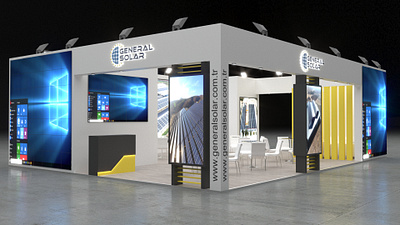 GENERAL SOLAR 3d 3d design 3ds max autodesk 3ds max booth design exhibition exhibition booth exhibition design exhibition kiosk exhibition stand expo fair vray