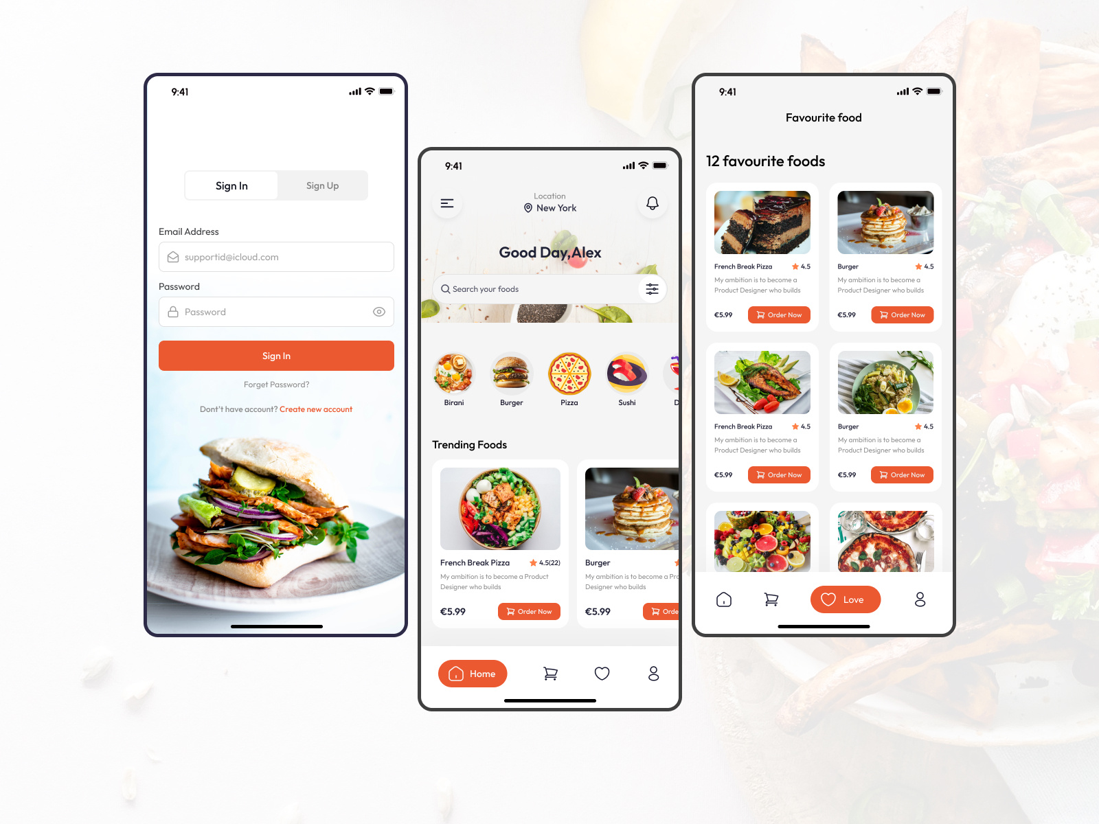 Food App 3d animation app branding dashboard design graphic design icon illustration landing page landingpage logo motion graphics product design saas typography ux web webapp website