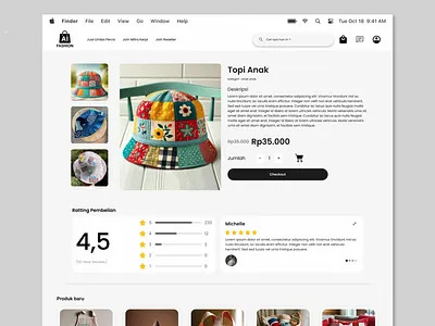 Product design page branding graphic design ui