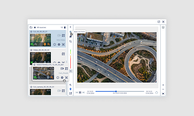 Video monitoring widget (Light theme) design design system product design ui ux widget