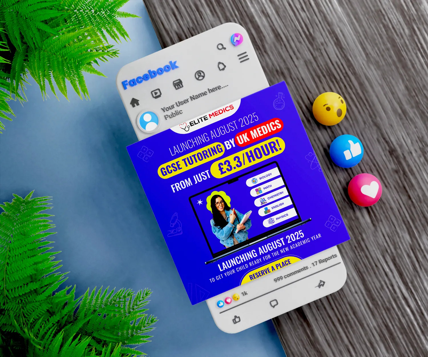 Elite Medics Facebook Social Media Design branding design graphic design illustration typography ui ux vector website design