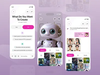 ai chat bot ui design ai ai chatbot ai ui design application bot design chat ui chatbot clean conversational ui design minimal mobile mobile app product design responsive design trend ui ux website design