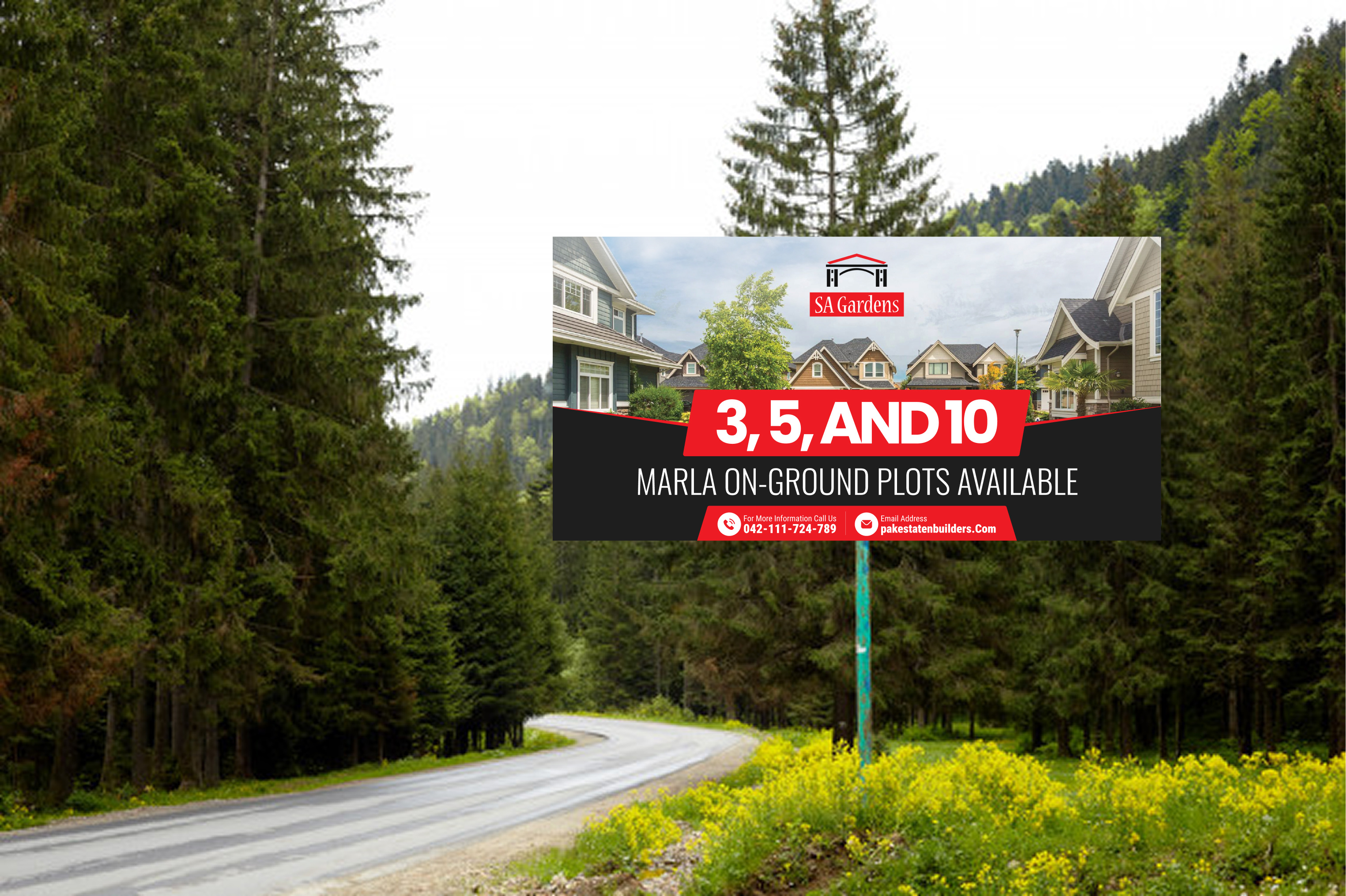 SA Garden Billboard Design branding design graphic design illustration logo typography ui ux website design