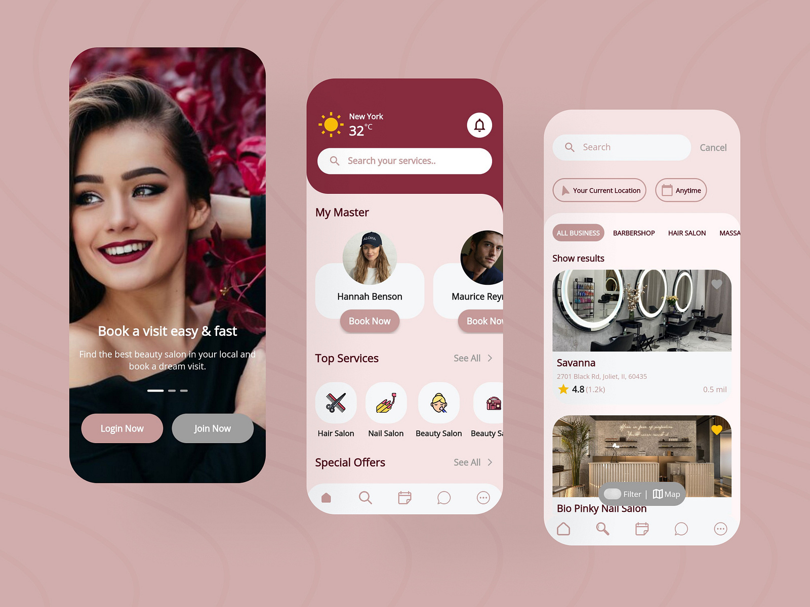 Beauty Parlour Screen Of Prokit Biggest Flutter 2.0 UI Kit by Iqonic ...