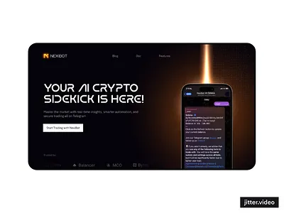 Nexi-Bot 3d ai animation app branding crypto dashboard design graphic design hero page illustration logo motion graphics typography ui ux ux design web3 website website design