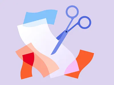 Pinterest Collages branding design empty state fabric figma illustration paper scissors ui vector