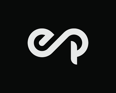 Simple Letter P With E Logo agency alphabet bold e ep firm hotel infinity initial letter luxury mark memorable minimal minimalist monogram p pe typography vector