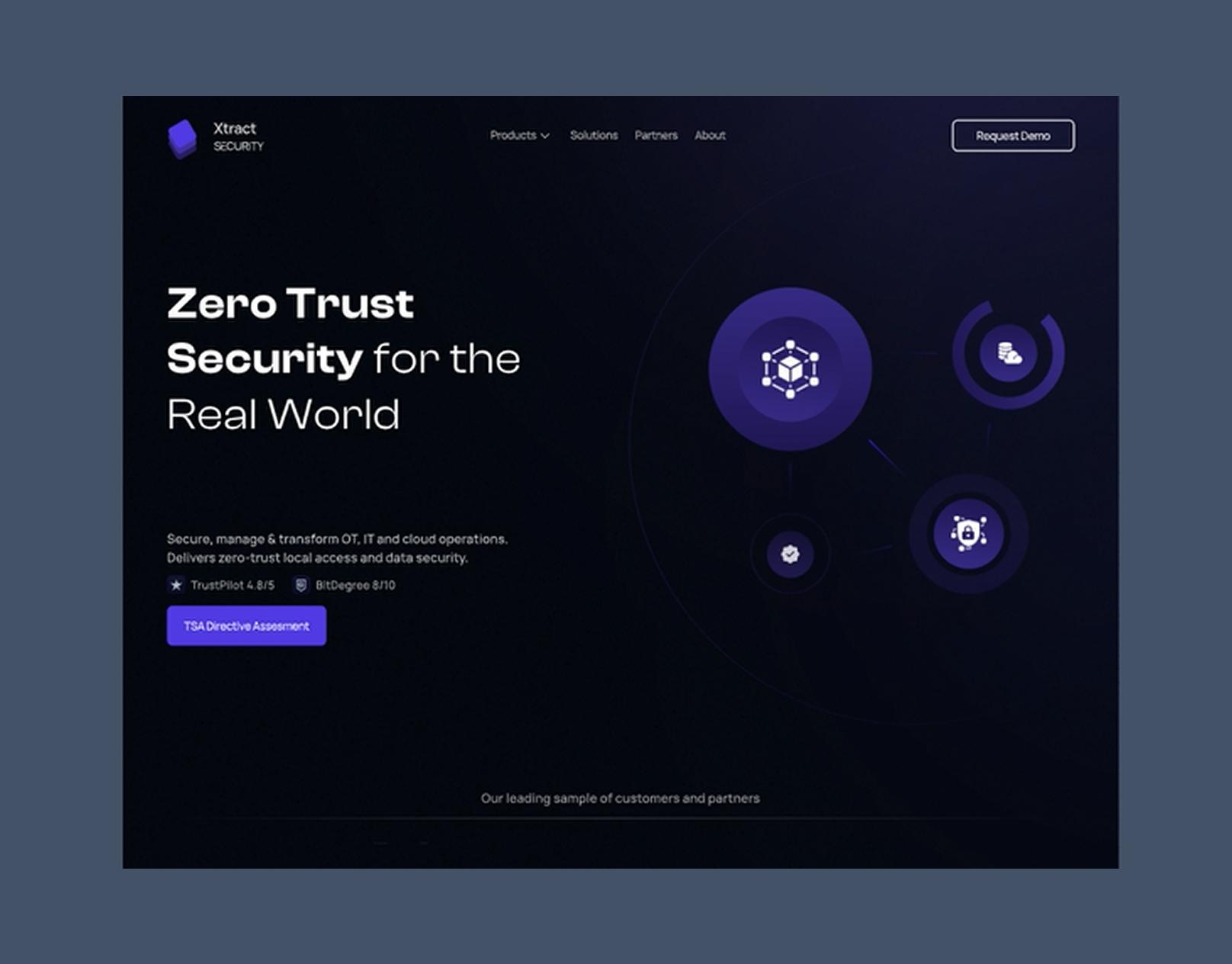 Xtract Security - landingpage animation animation branding clean clean design graphic design illustration jitter landingpage modern design motion graphics security xtract security