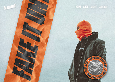 Streetwear Website Header aftereffect animation branding figma graphic design motion graphics photoshop ui web design webdesign webflow