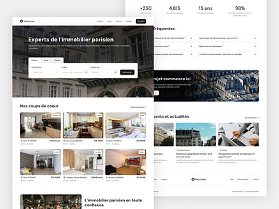 Real Estate Website location paris real estate rent ui website