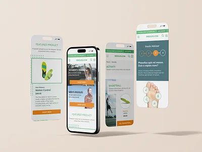 Insoles e-commerce e commerce shop ux web design