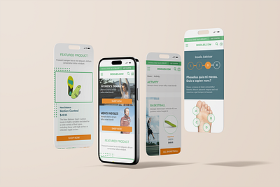 Insoles e-commerce e commerce shop ux web design