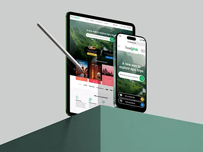 TravelStride Landing page ui user experience ux web design