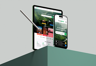 TravelStride Landing page ui user experience ux web design