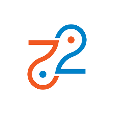 Double Number 22 Two Logo for sale 2 22 app automotive buy clever connection creative double engineering for sale graphic design logo number premade purchase ready made technology two