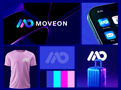 MoveOn Brand Style abstract logo brand book brand style brand style guide branding colorful logo logo minimalist logo modern logo travel logo