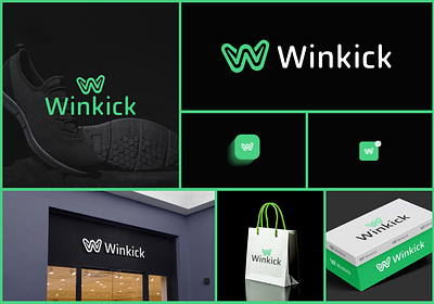 Winkick – Modern Shoe Store Logo Design athletic brand brand identity branding casual shoes clean design creative logo fashion logo footwear footwear brand logo design minimalist logo modern logo premium logo retail store shoe logo shoe shop sneaker logo sports shoes trendy design