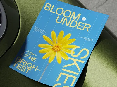 Minimalist Flower Poster Design 2025 design design trends flower poster graphic design illustration mockup mockup design poster design ui