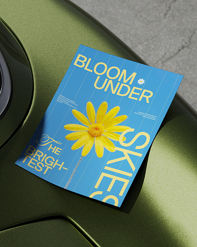 Minimalist Flower Poster Design 2025 design design trends flower poster graphic design illustration mockup mockup design poster design ui