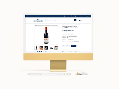 Parkhill Cellars [Product Page] product page ui user interface web design