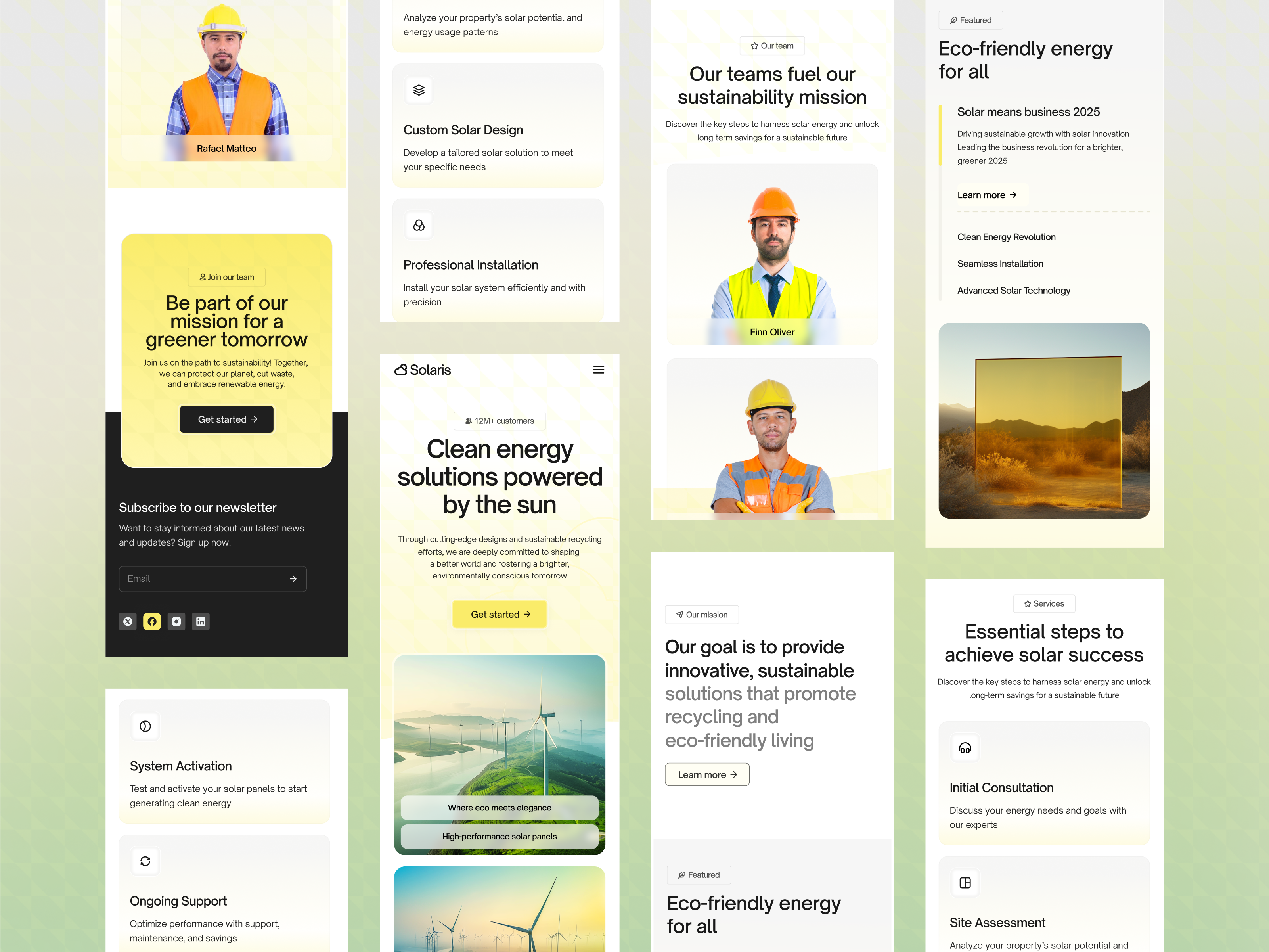 Solar Landing Page Design (Mobile Responsive) animation b2b branding clean energy corporate design eco friendly energy solutions graphic design landing page logo mobile first design responsive website saas solar energy website solar landing page ui web design website design wingly agency